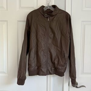 Men's Classic Brown Bomber Jacket